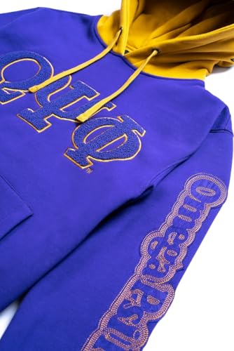 Legacy Tradition Omega Psi/Ψ Phi S1 Chenille Embroidered Hoodie [Purple] - ID#41392-139-33-0-02