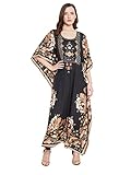 Gypsie Blu Women’s Polyester Kaftans Loose Dresses Plus Size Casual Long Maxi Caftans Kimono Style N