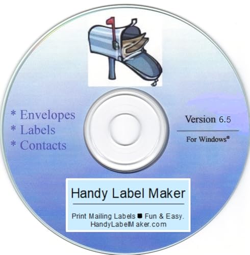 Handy Label Maker Software. Print Mailing Address on Labels, Envelopes. Mass Mail Flyers, Invitations, Christmas Cards. Contacts File, Address Book.