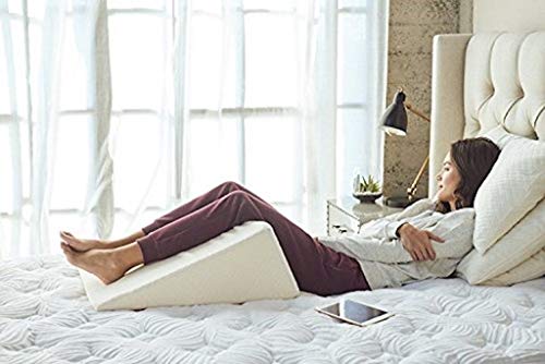 Almohada de cuña para piernas y rodillas con elevación antirreflejo 4