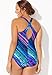 Swimsuits For All Women's Chlorine Resistant Cross Back One Piece Swimsuit - 22, Diagonal Stripe (Plus