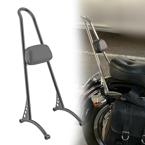 Dossier Sportster XL Harley 1996-2003 sissy bar chrome noir