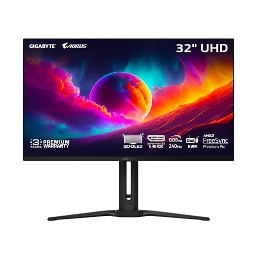 GIGABYTE - AORUS FO32U2 Pro - 32" QD OLED Gaming Monitor - UHD 3840x2160-240Hz - 0.03ms GTG - AMD FreeSync Premium Pro - Type C KVM - HDMI, DP, Type C - Height Adjustable - Black