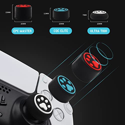 Image of 6 Pcs Cute Thumb Grip Button Cap Compatible with PlayStation 5 (PS5), PlayStation 4 (PS4), Xbox One, Xbox Series X /S, Nintendo Switch Pro Controller Joystick Grips Accessories