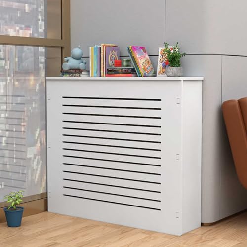 Cubierta De Radiador Blanco, Cubre Radiadores Decoración, Cubreradiadores Modernos, Diseño Moderno Estante Para Radiador Vertical Para Sala De Estar Dormitorio(50*70*15cm/19.7*27.6*5.9in)