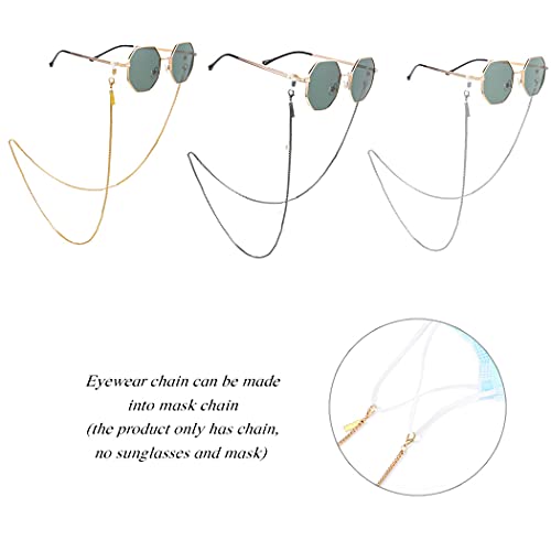 Bohend Moda Oro Catena di occhiali da sole 3 pezzi...