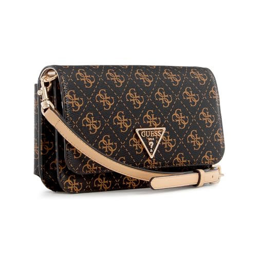 Image of GUESS Women's Black Printed Crossbody Bag| Ladies Purse Handbags | Gift For Ladies