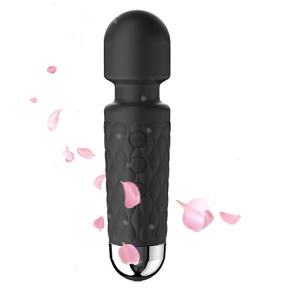 Upgraded Mini Back Massager - Powerful-Quiet-Portable - Multiple speeds and Modes, Light Black