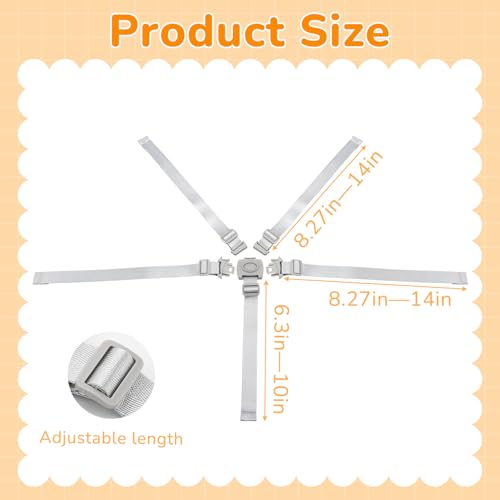 Image of High Chair Straps Compatible with Graco Everystep 6 in 1 High Chair, Replacement Straps High Chair Harness Fit for Graco Highchairs, Universal Adjustable 5 Point High Chair Harness Belt Accessories