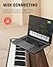 Donner DDP-80 Electric Piano 88 Keys Weighted Piano, Hammer Mechanism II, Home Digital Pianos Full Size Keyboard with Stand, Triple Pedal, USB MIDI and Headphone Jack, Walnut Wood Colour