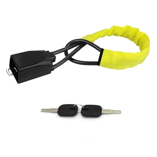 Cvndts Yellow Steering Wheel Lock Car Steering Wheel Lock Seat Belt Anti-Theft With 2 Keys Steel Anti-Theft Device Cars Suv Accessories Seat Belt Lock(Yellow)
