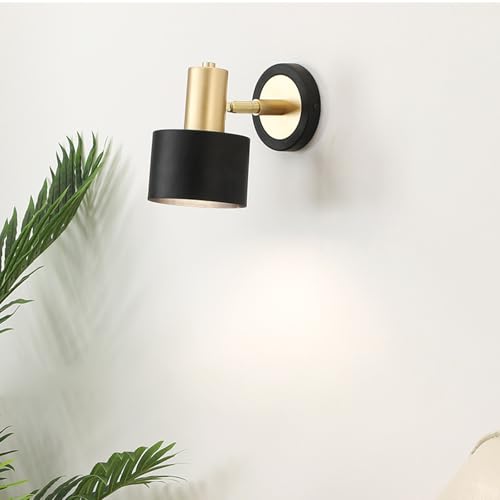 Iluminación interior con apliques de pared industrial E27 y lámpara ajustable vintage negro