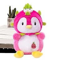 Qoukonao Plush Penguin - Fruit Penguin Cartoon Doll Plush - Cuddly Doll for Children Teenagers Adults Collectors Bedroom Children's Room Car Sofa Bed Baby Room Playtime Bedtime Travel