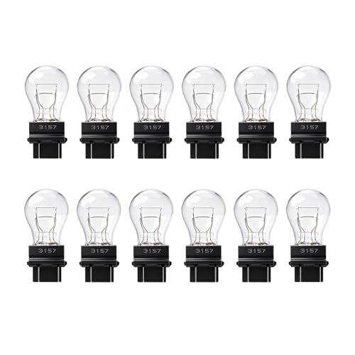 Kadiby 12 Pack 3157 Bulb 4157 Bulbs, T25 P27/7W 3057 3157LL 4057 3047 Brake/Tail/Turn Signal Auto Light Bulbs fit for Jeep Grand Cherokee,Ford F-Series, Ram Pickup,Corolla,Silverado