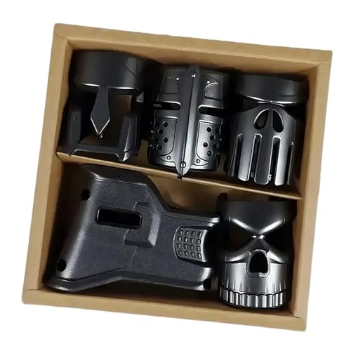 5pcs Graffiti - Ready Universal Sleeve Mag Grips, Vertical Grip Set for All Models, Tactical Replica Decor(Black)