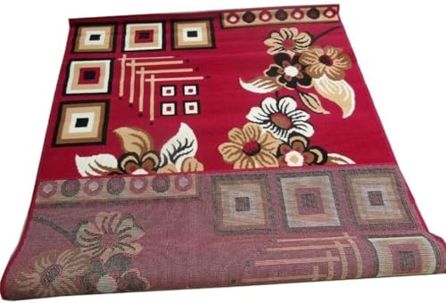 Image of Floral Multi Design Rug 4x5 Feet Super Soft BCF Medium Thickness for Living Room Bedroom Home Decor