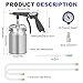 GS Undercoating Spray Gun Kit,Undercoating Gun for Vehicles, Truck Bed Liner Coating,Rubberized Undercoat,Car Rust Proofing Bedliner Under Coating Gun with Suction Feed Cup,360° Spray Hoses (Gray)
