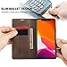QLTYPRI Compatible with iPhone 12 and iPhone 12 Pro, Vintage PU Leather Wallet Case Card Slot Kickstand Magnetic Flip Folio Book Case Compatible with iPhone 12 and iPhone 12 Pro - Coffee Brown
