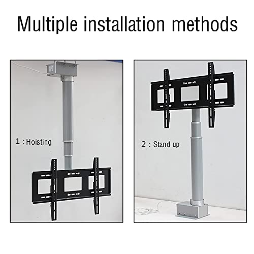 Support TV mural motorisé réglable en hauteur avec télécommande pour écran bas - 5