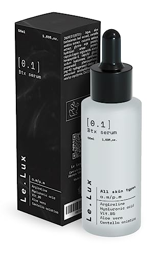 Le.Lux Serum Ácido Hialurónico, Serum facial mujer 50ml, Con Argireline, Vit. B5, Aloe Vera Puro y Centella Asiática, Ideal Como Regalo Mujer, Todo Tipo De Piel y Edades, Rápida Absorción, skincare