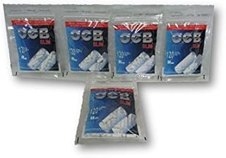OCB Filter Tips Slim Rolling Papers Filters Cigarette Papers Filters Smoking Papers Filters Pack of 5 Bags from SUDESH ENTERPRISES