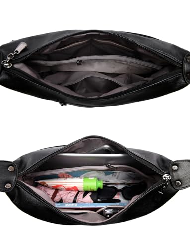 Bolso bandolera retro mediano para mujer miniatura 6