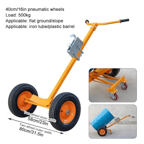 Carretilla de acero para tambor con capacidad 500kg miniatura 2