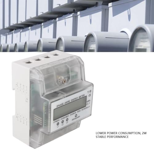 Image of 220 /380V 5-80A Power Meter, Consumption Digital Electric Power Meter, 4P Three Phase KWh Meter with LCD, Frequency 50Hz