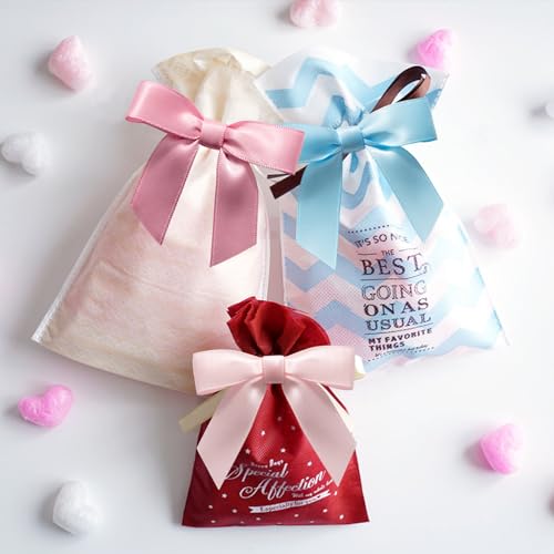 MORSUNBELA 50 Stück Geschenkschleifen Geschenk Schleifen Geschenk Deko für Weihnachten Hochzeiten und Geschenkverpackungen Beige Creme