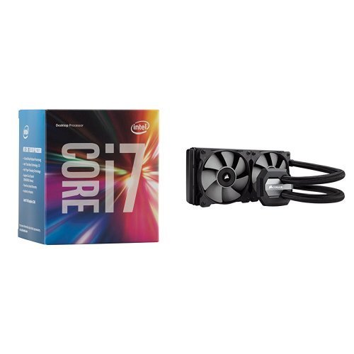 Intel Boxed Core I7-6700 FC-LGA14C 3.40 GHz 8 M Processor Cache 4 LGA 1151 BX80662I76700 & Corsair Hydro Series Liquid CPU Coole