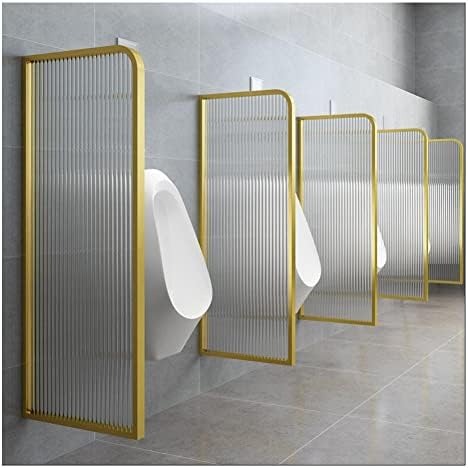 Wall-Mounted Urinal Privacy Screen, Urinal Partition Protection Screen Tempered Glass Panel for Public Space, Office,for Maximum Men‘s Urinal Privacy and Cleanliness (Color :
