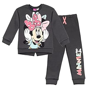 Disney Minnie Mouse Fleece Sweatshirt and Pants Outfit Set Newborn to Big Kid Sizes (Newborn – 14-16)
