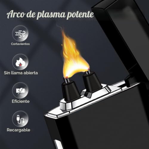 Encendedor electrónico de llama de arco con pantalla LED para velas e incienso sin gas 4