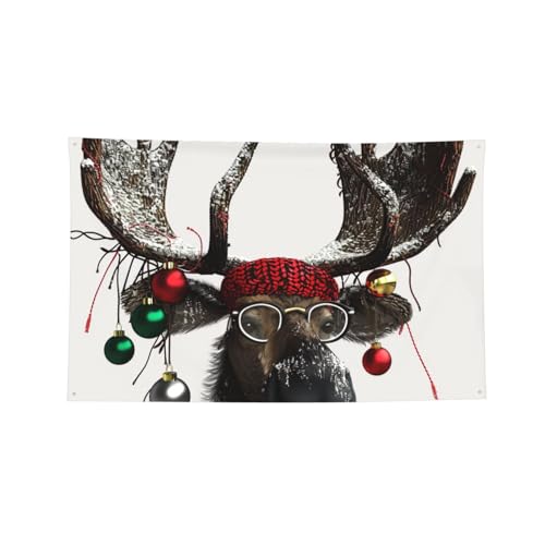 Bannière élan amusante pour dortoir et déco de fête extérieure - 2