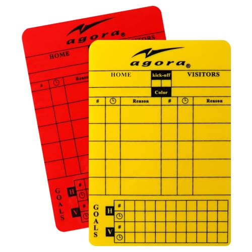 AGORA Write-On Red and Yellow Soccer Referee Card Set