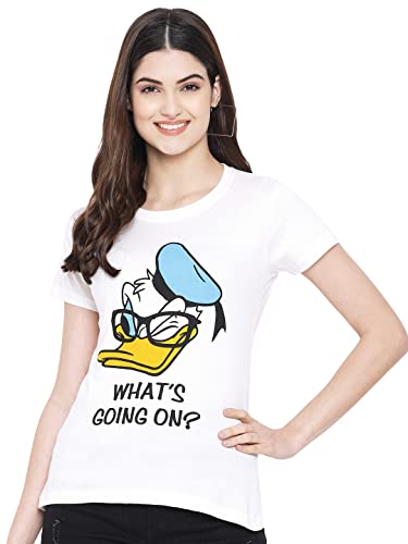 Image of Preneum Women's Cotton Regular Fit Graphic Stylish Printed Short Sleeves Casual T-Shirt |Trend & Styles