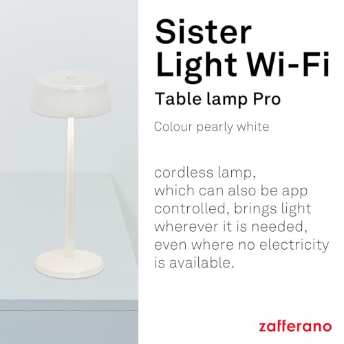 Zafferano, Sister Light Wi-Fi Lamp, Cordless Rechargeable Table Lamp with Remote Control, for Indoor and Outdoor Use Dimmer - Image 2