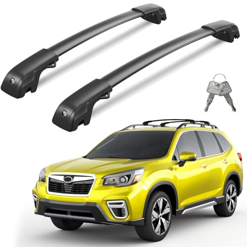 Wonderdriver 300lbs Lockable Roof Rack Cross Bars Compatible with Subaru Forester 2014-2026 with Raised Side Rails (Not for Wilderness), Heavy Duty Aluminum Roof Rails Crossbars Rooftop Luggage