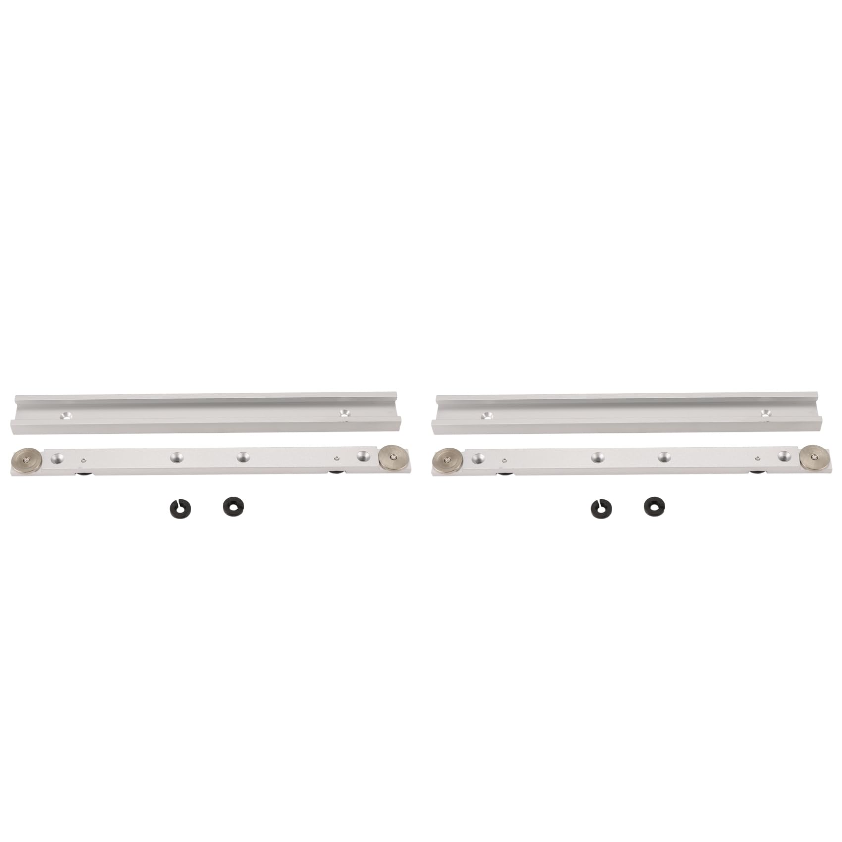 Kueohse 2X T Track Miter Bar Slider,Aluminium Alloy Miter Bar,Jig and Fixture Bar Slider Table Saw Gauge Rod Wiith Chute