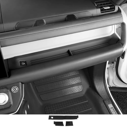 Passenger Storage Mat for 2020-2025 2026 Land Rover Defender 90 110 130 Dashboard Organizer Interior Organizer Tray Placement Silicone Decorative Tuning Supplies Accessories (2020-2025 Defender Black)