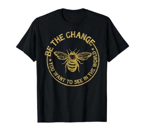 Vintage Retro Style Save The Bees Honeybee Bee The Change Camiseta