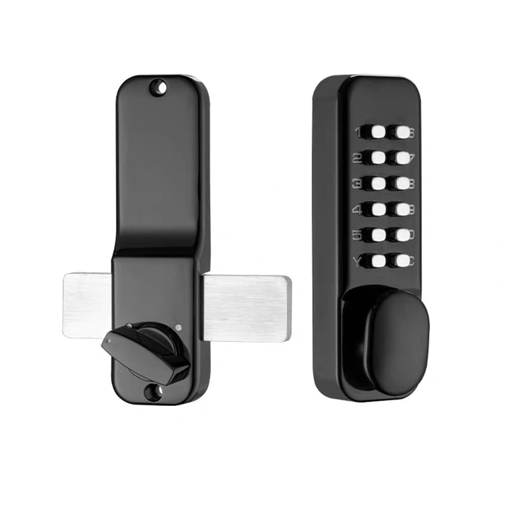 UDSKNV[KSL Keyless Mechanical Keypad Gate Locks for Outdoor Fence, for Outdoor for Garage, Patio, Bidirectional Installation