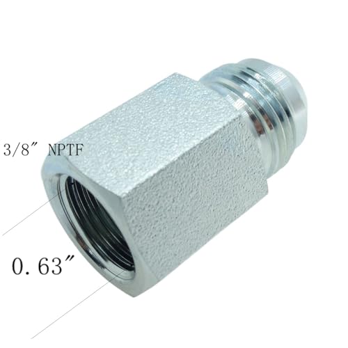 Image of 1 Piece 1 /2 inch (3 /4-16) Male JIC X 3 /8 inch Female NPTF, 37 Flare to Pipe Adapter Hydraulic