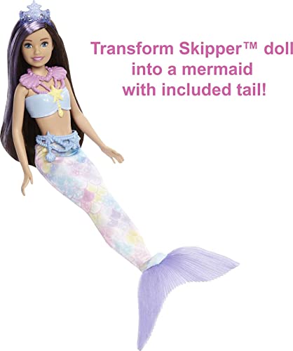 Barbie Mermaid Power Skipper Doll With 10 Pieces Including Clothing, Mermaid Tail, Pet & Accessories, Toy For 3 Year Olds & Up #TOP2