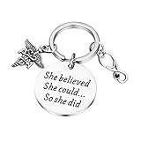Lywjyb Birdgot She Believed Nurse PA Keychain (She Believed Nurse PA Keychain)