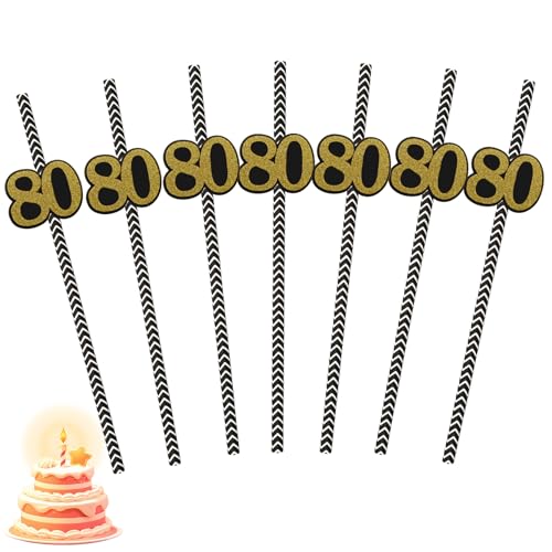 24 pitillos biodegradables de papel dorado y negro miniatura 1