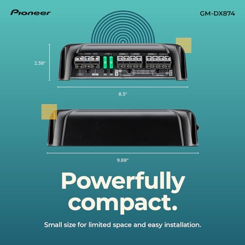 Pioneer GM-DX874 1,200 Watts Class D Powerhouse Amplifier, 4-Channel Amp, Variable Low-Pass Filter, Compact Design, and Remote Bass Boost Control by PIONEER - Image 4