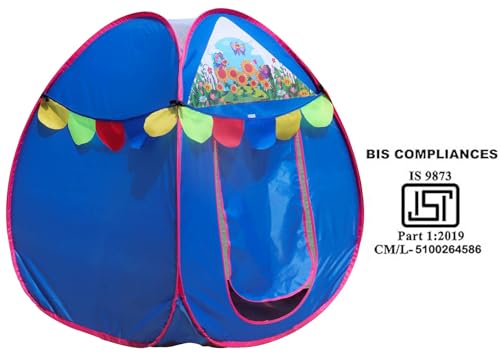 Image of Homecute Igloo Type Foldable Popup Small Size Kid's Toys Play Tent House for Indoor & Outdoor, Suitable for 1 Year to 6 Years (Small Size Blue)