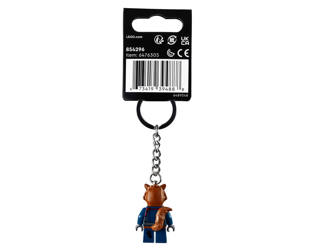 LEGO Marvel Superheroes Rocket Raccoon Minifigurka brelok 854296, brązowy, mały, Brązowy, S