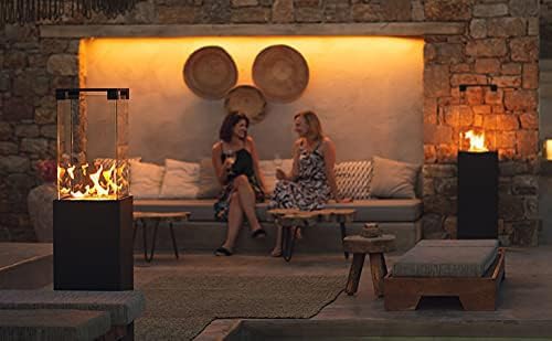 Miniatura 7 de Planika Faro - Estufas De Exterior, Chimenea De Jardín De Terraza, De Balcón Chimenea De Gas - Hasta 8 Kw, Glp - Autonomía 55 Hrs